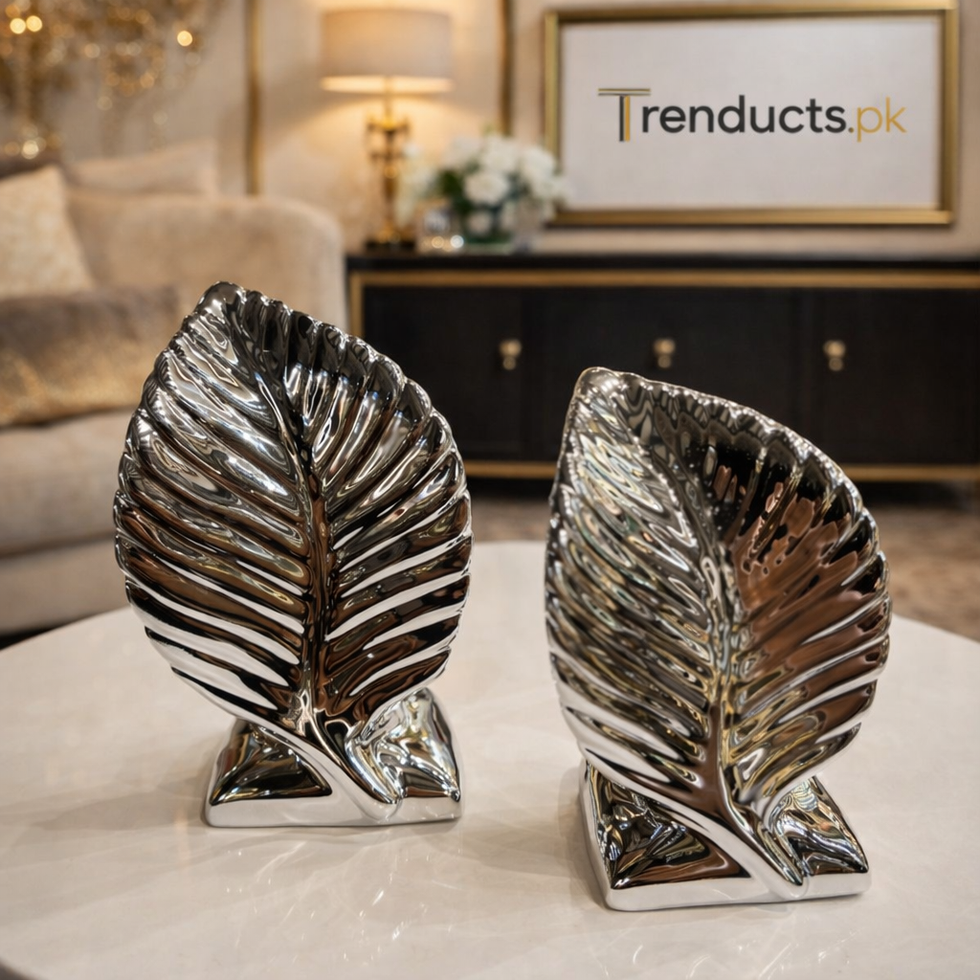 Leaf Ceramic Table Decor - 2-Piece Luxury Set (Random Color)