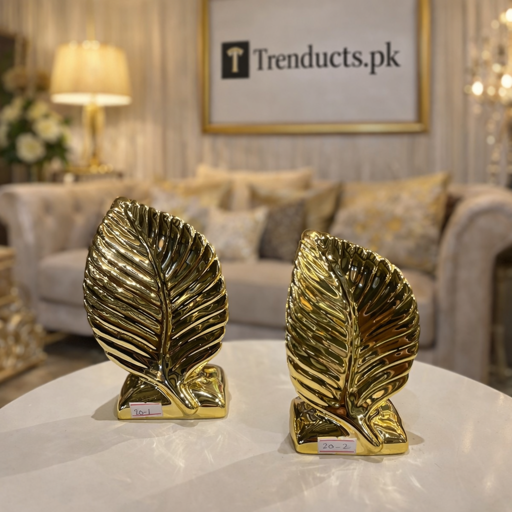 Leaf Ceramic Table Decor - 2-Piece Luxury Set (Random Color)