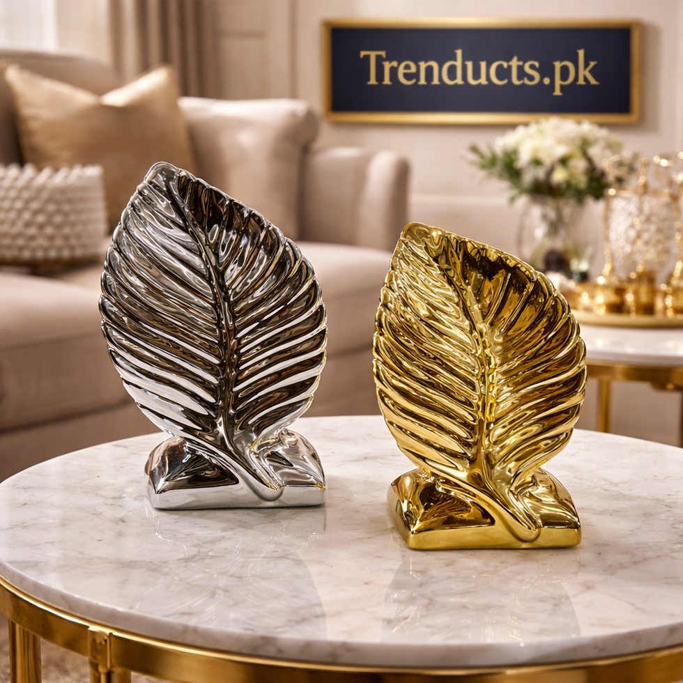 Leaf Ceramic Table Decor - 2-Piece Luxury Set (Random Color)
