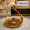 Luxury Gold-Plated Metal Serving & Decor Trays