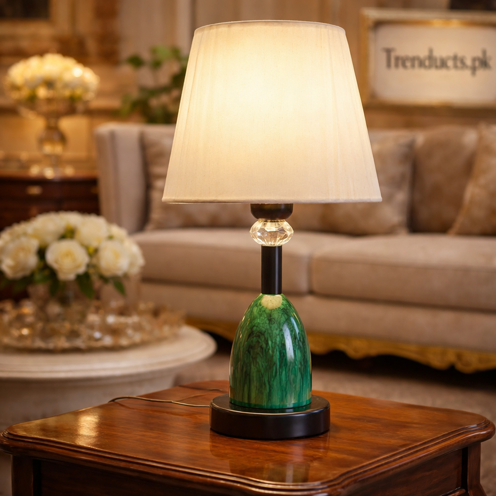 Modern Scandi-Chic Electric Side Table Lamp (15")