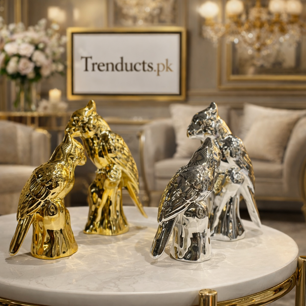 Majestic Parrot Ceramic Decor Set – 2 Piece Premium Collection
