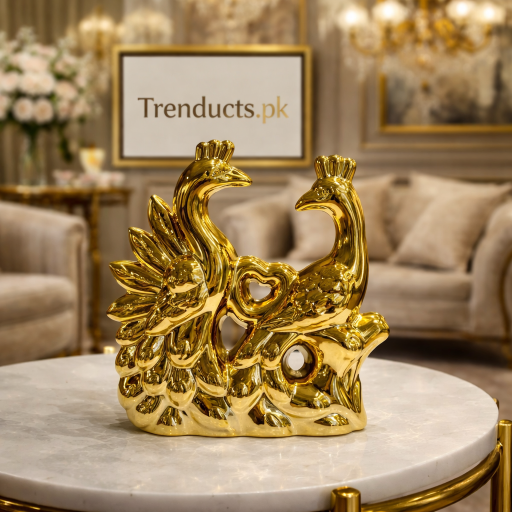 Luxury Majestic Peacock Heart Decor Piece (each)