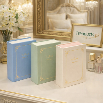 Vintage Book-Style PU Leather Jewelry Organizer