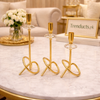 Modern Infinity Loop Metal Candle Stand – 3 Piece Luxury Set