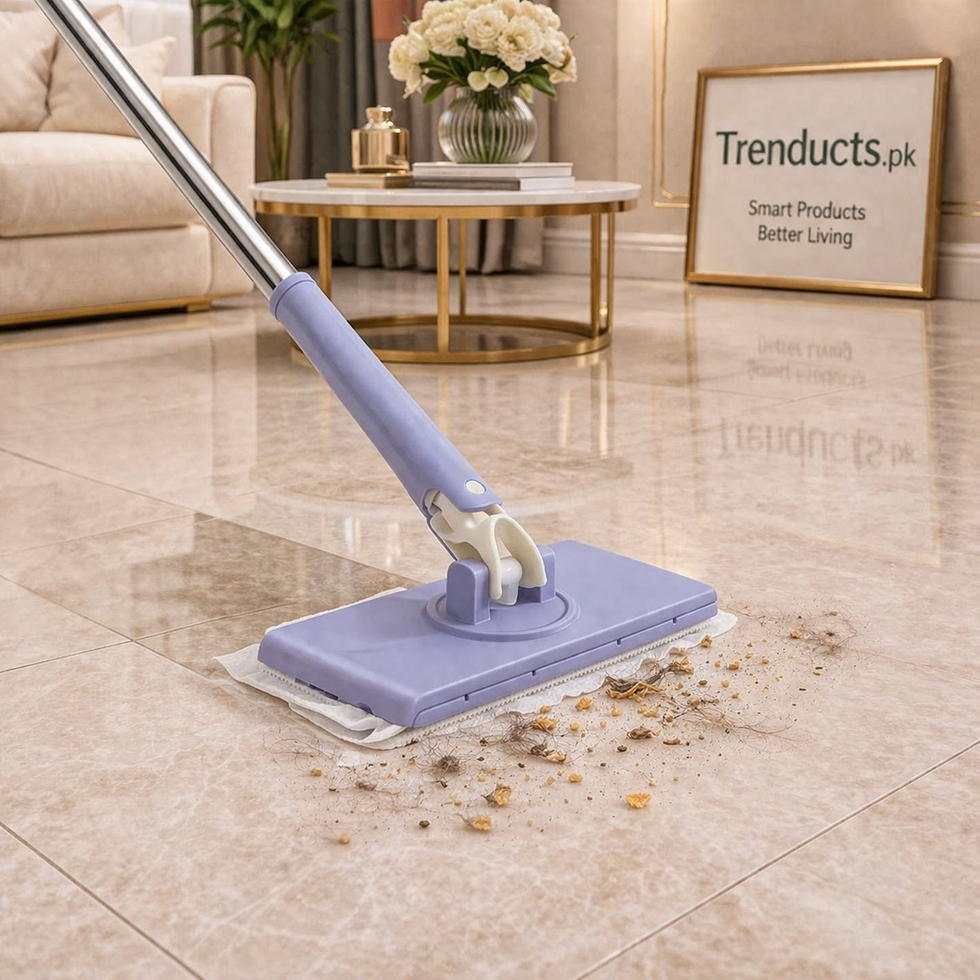 Automatic Cloth Gripping Mini Mop – One-Touch Paper Changing Cleaning Tool