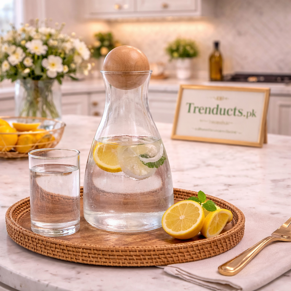 ECHOU Premium Imported Glass Water Set – Minimalist Elegance (Random Color)