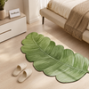 Premium Leaf Non-Slip Bath Mat with Rubber Base