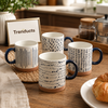 Saida Ceramic 4 Mugs Set