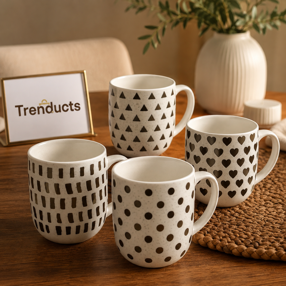 Saida Ceramic 4 Mugs Set