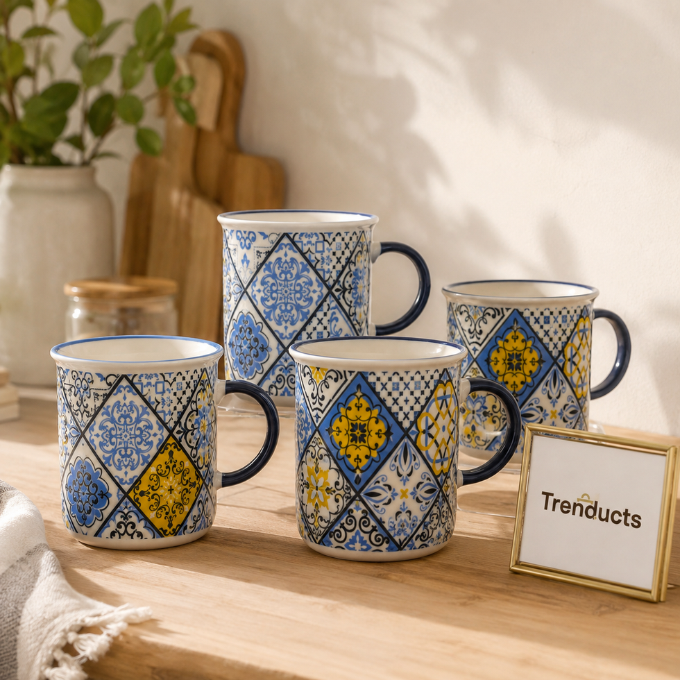 Saida Ceramic 4 Mugs Set