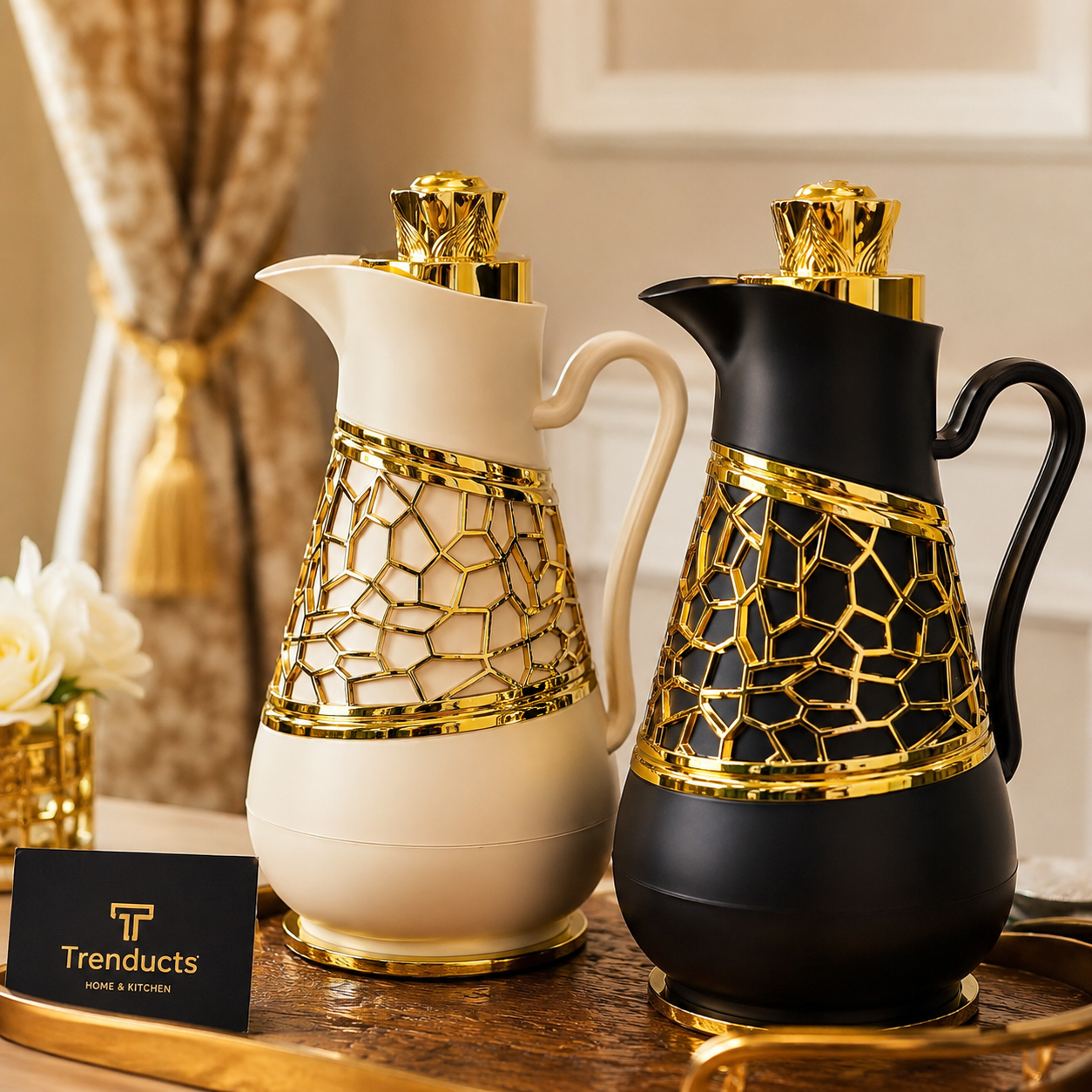 Little Ding Vacuum Flask 1L – Gold Mosaic