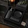 3-Piece Ceramic Bathroom Set – Soap Dispenser, Dish & Tumbler