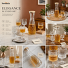 Diamond-Cut Glass Water Set – Carafe & 6 Glasses