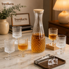 Diamond-Cut Glass Water Set – Carafe & 6 Glasses