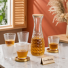 Diamond-Cut Glass Water Set – Carafe & 6 Glasses