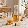 Diamond-Cut Glass Water Set – Carafe & 6 Glasses