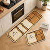 Cute Bread Kitchen Mat Set – 2 Pcs