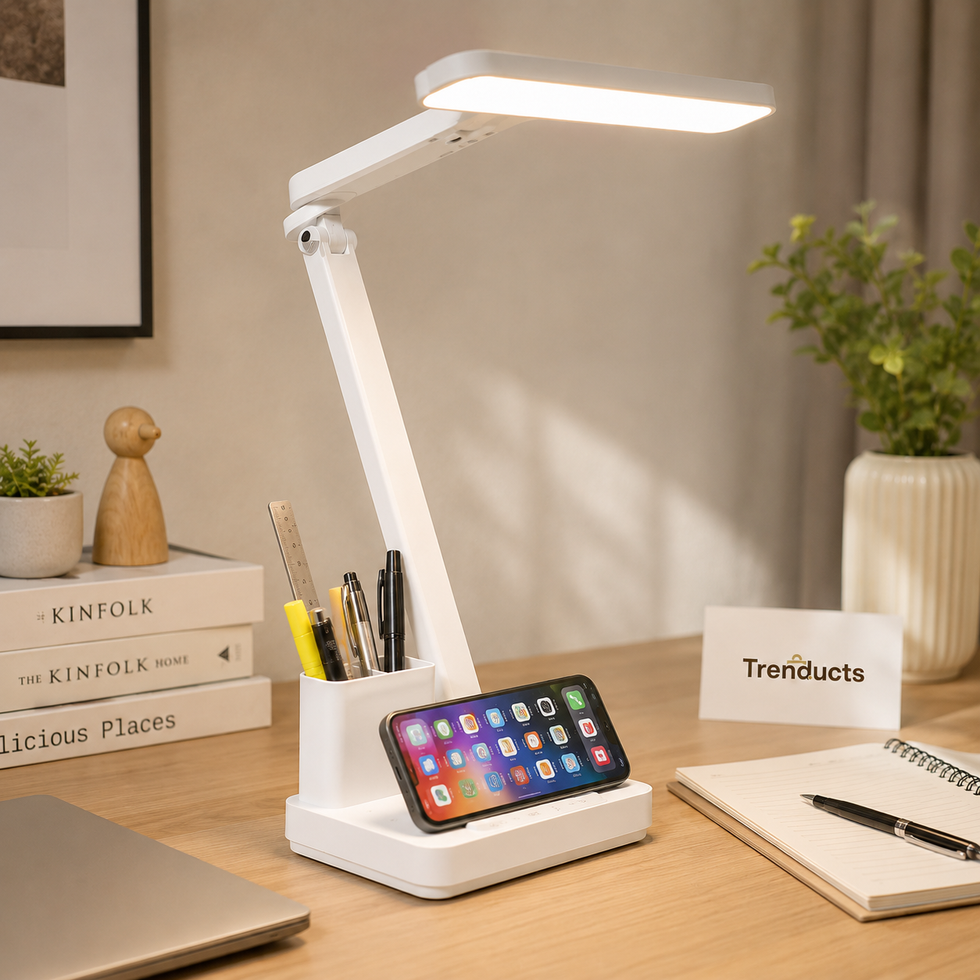 Rechargeable Folding LED Desk Lamp – Pen & Phone Stand