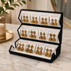 Foldable Velvet Jhumka Organizer Box – 16 Slots