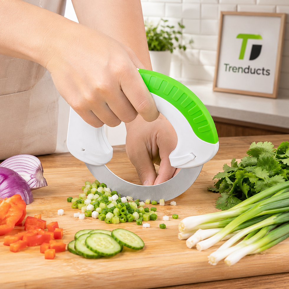Circular Rolling Knife - Stainless Steel Vegetable Cutter
