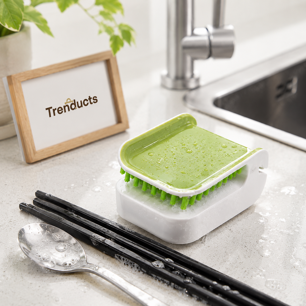 U-Shaped Cutlery Cleaning Brush – Double-Sided Kitchen Knife & Tableware Scrubber