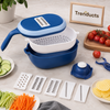360 Rotate Vegetable Cutter & Chopper with Basket | 8-Blade