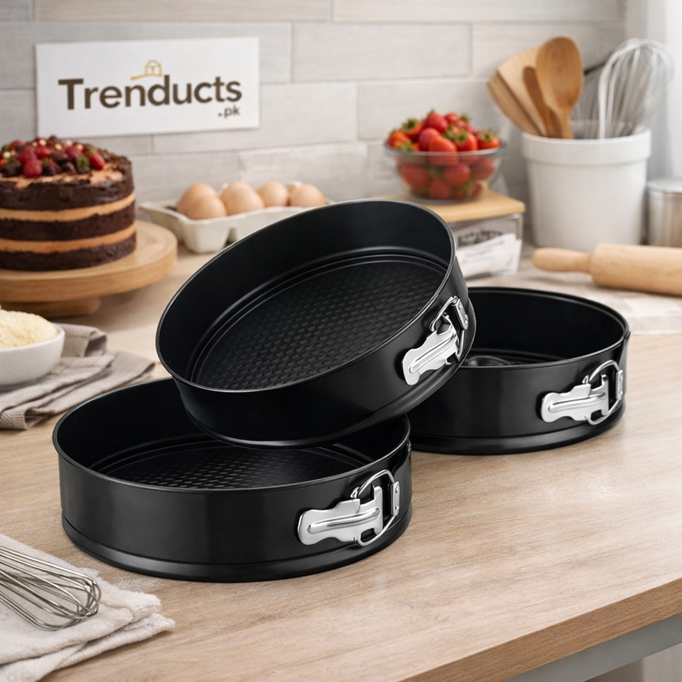 3 Piece Non-Stick Springform Cake Pan Set (18/20/22 cm)