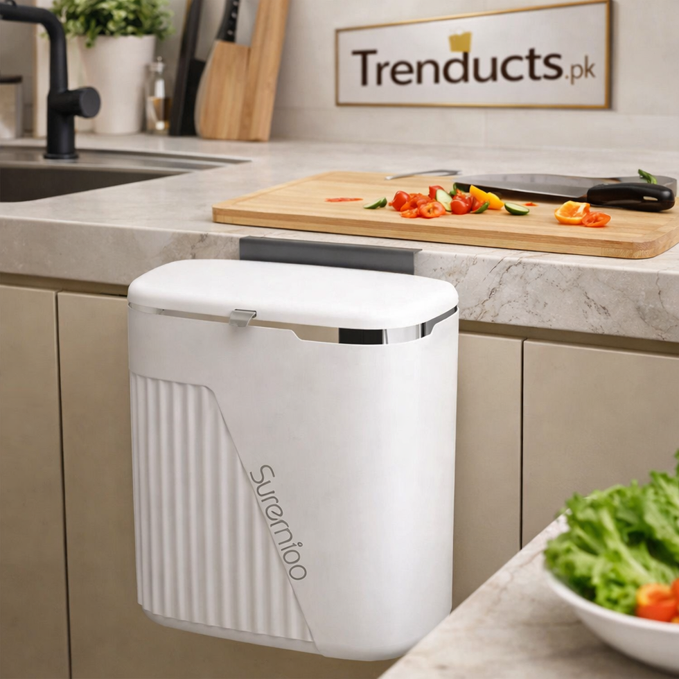 Suremiao Hanging Trash Bin – Wall-Mounted Kitchen Dustbin
