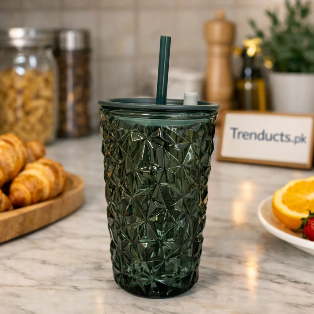 Bloom Insulated Glass Sipper – Aesthetic Tumbler