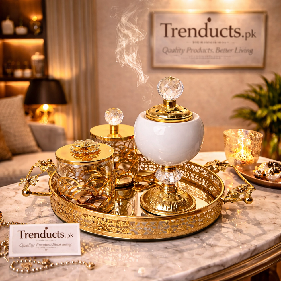 Arabic Metal Incense Burner – Luxury Gold Mabkhara for Bakhoor