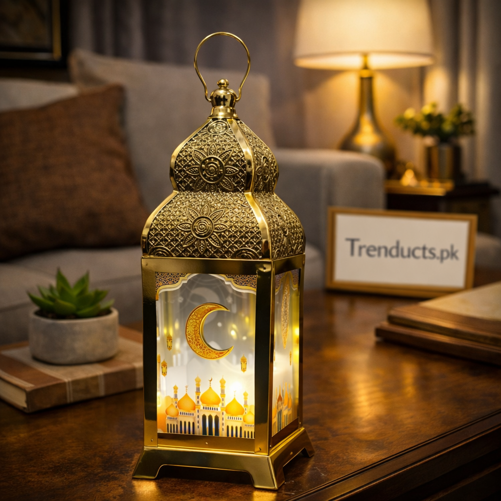 Premium LED Lantern– Decorative Ramadan Lantern with Integrated Nasheed Audio