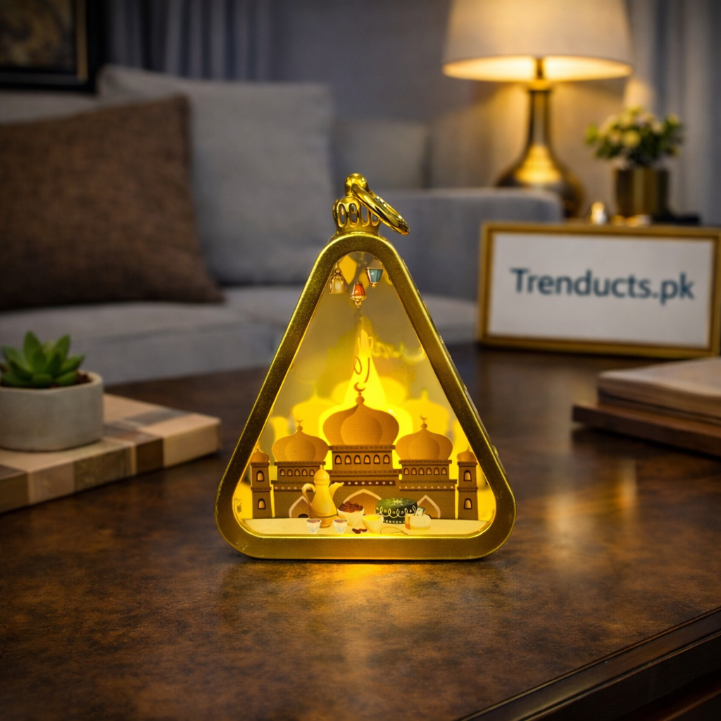 Premium Ramadan LED Metal Lantern - Festive Glow Series