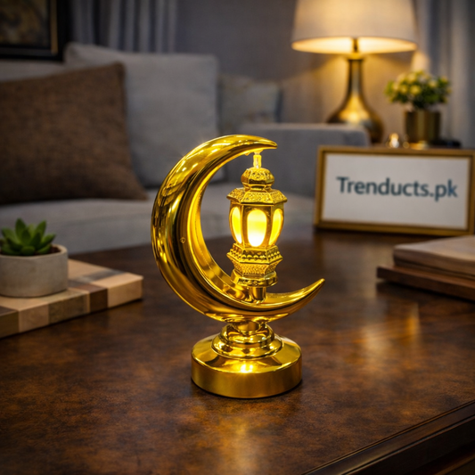 "Traditional LED lalten with warm flickering light for home decoration."

"Black vintage-style battery operated lantern for Ramadan and Eid decor."