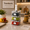 3-Piece Stackable Vacuum Sealed Acrylic Container Set with Pump