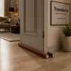 Premium Leatherette Door Draft Stopper - Double-Sided Foam Seal