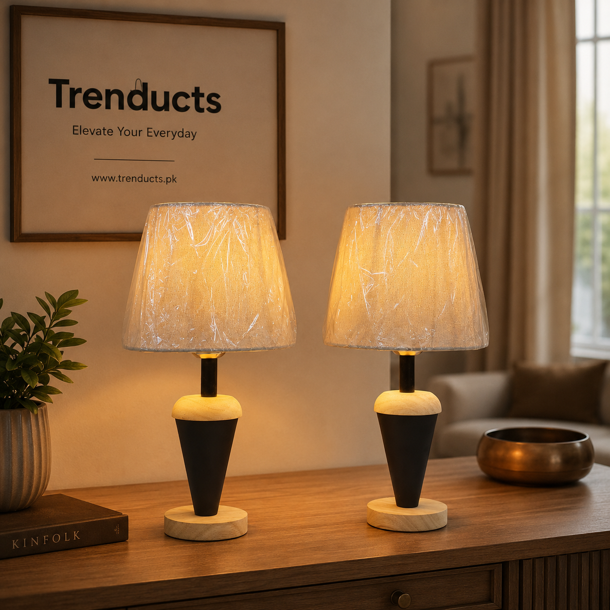 Modern Nordic Wooden Table Lamp - Bedside & Desk Accent Lighting (each)