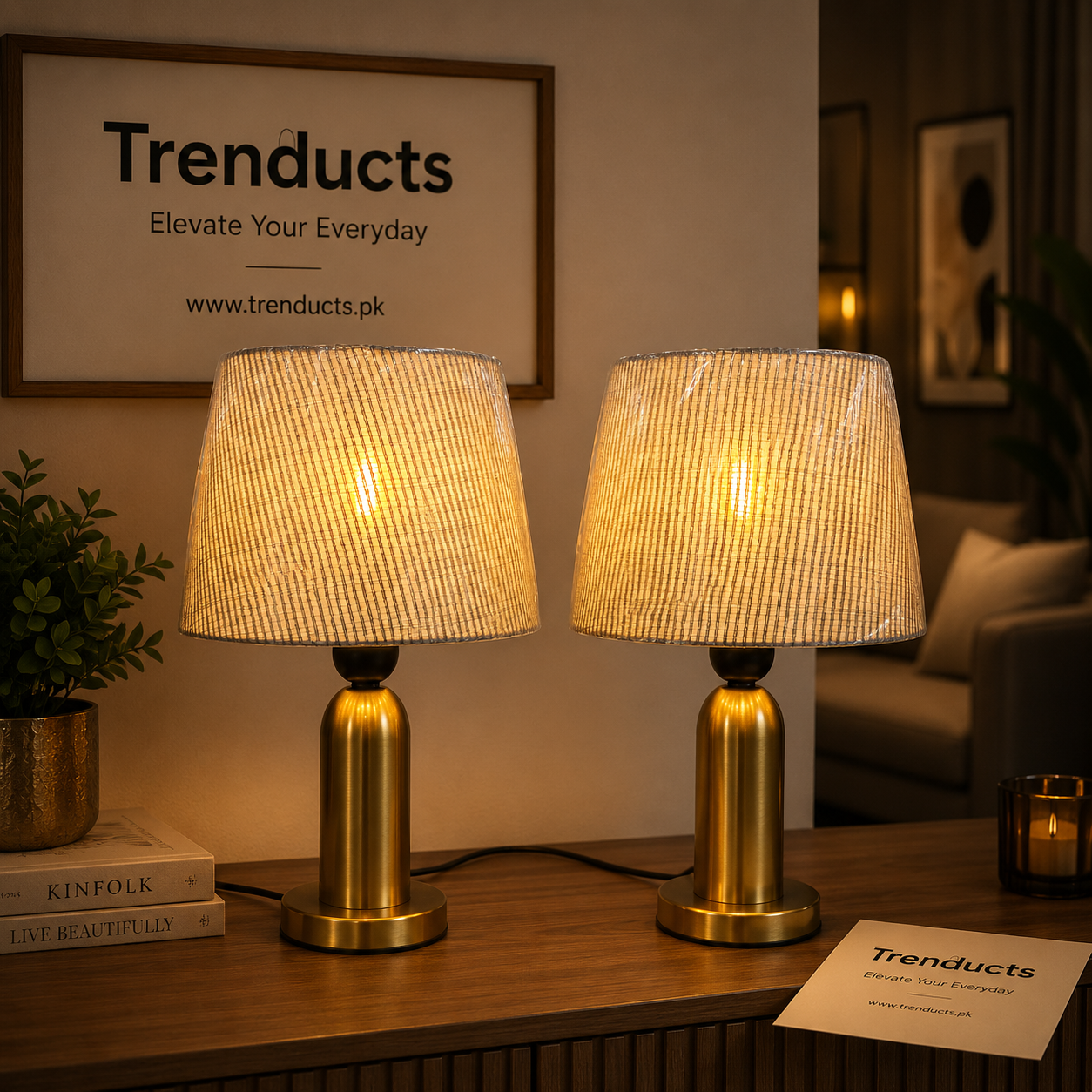 Luxury Antique Gold Capsule Table Lamp (each)