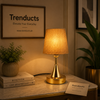Metallic Gold Bedside Accent Lamp