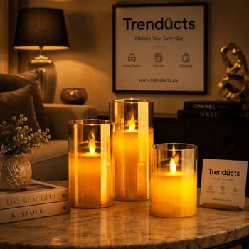 LED Flameless Candles with Remote - Set of 3