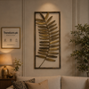 Botanical Fern Metal Wall Art Panel (24 X 10 Inches)