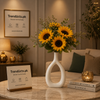 Oval Geometric Ceramic Bud Vase
