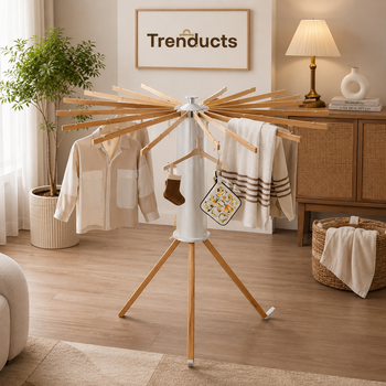 Smart Foldable Umbrella Clothes Drying Rack