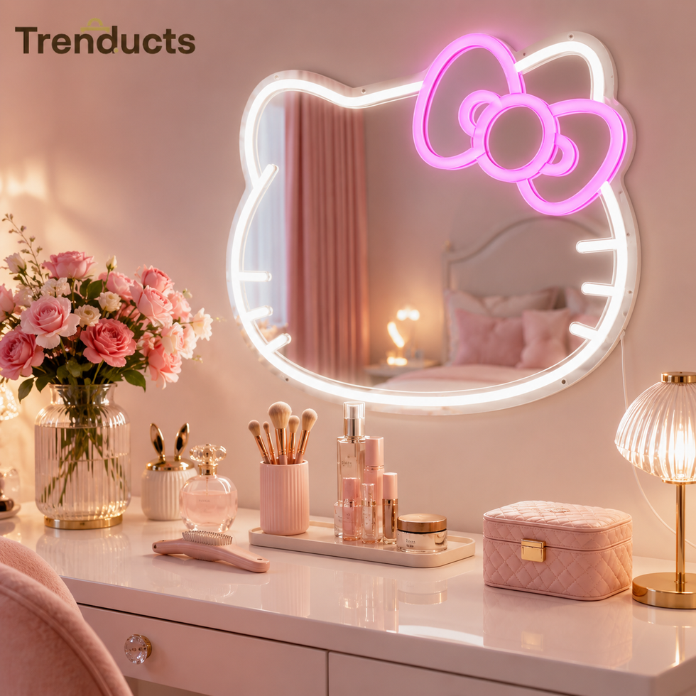 Hello Kitty LED Neon Wall Vanity Mirror