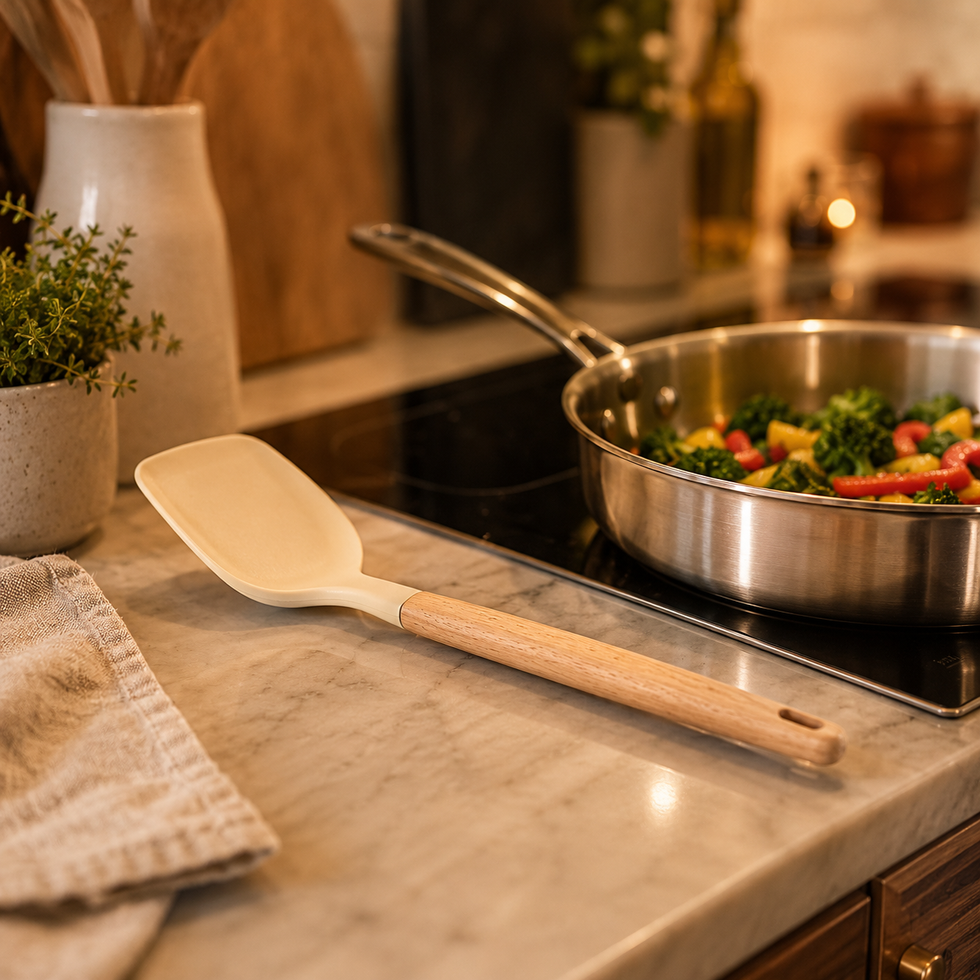Beech Wood Spatula | Non-Stick Safe Kitchen Cooking Tool