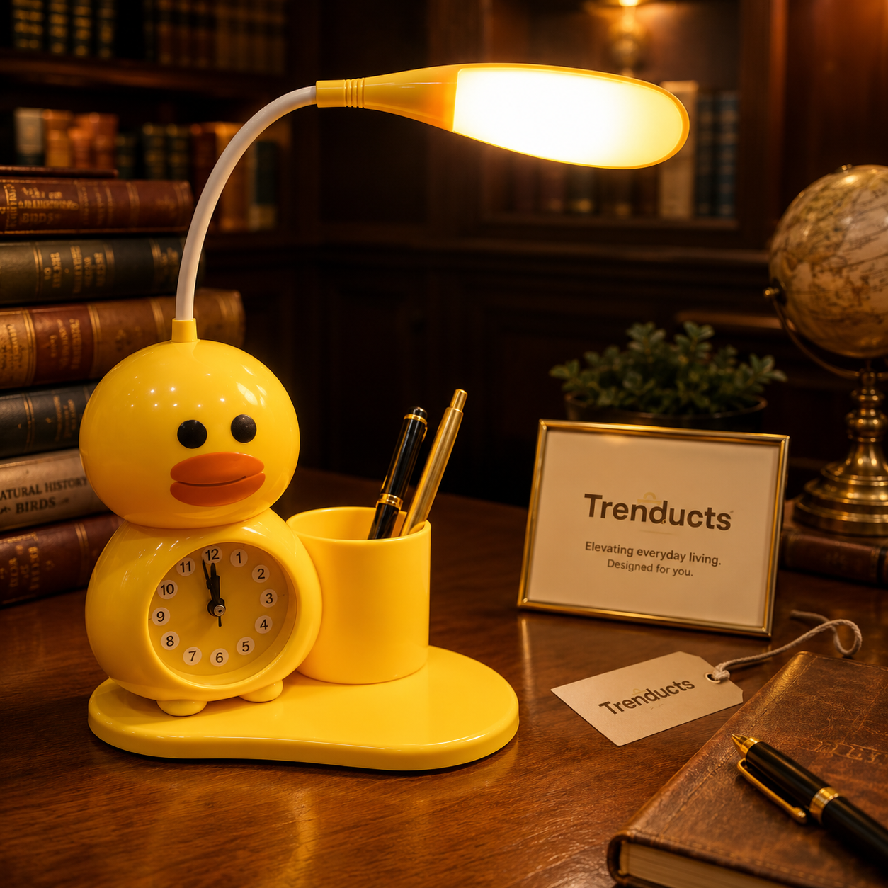 Duck Alarm Clock Desk Lamp with Pen Holder