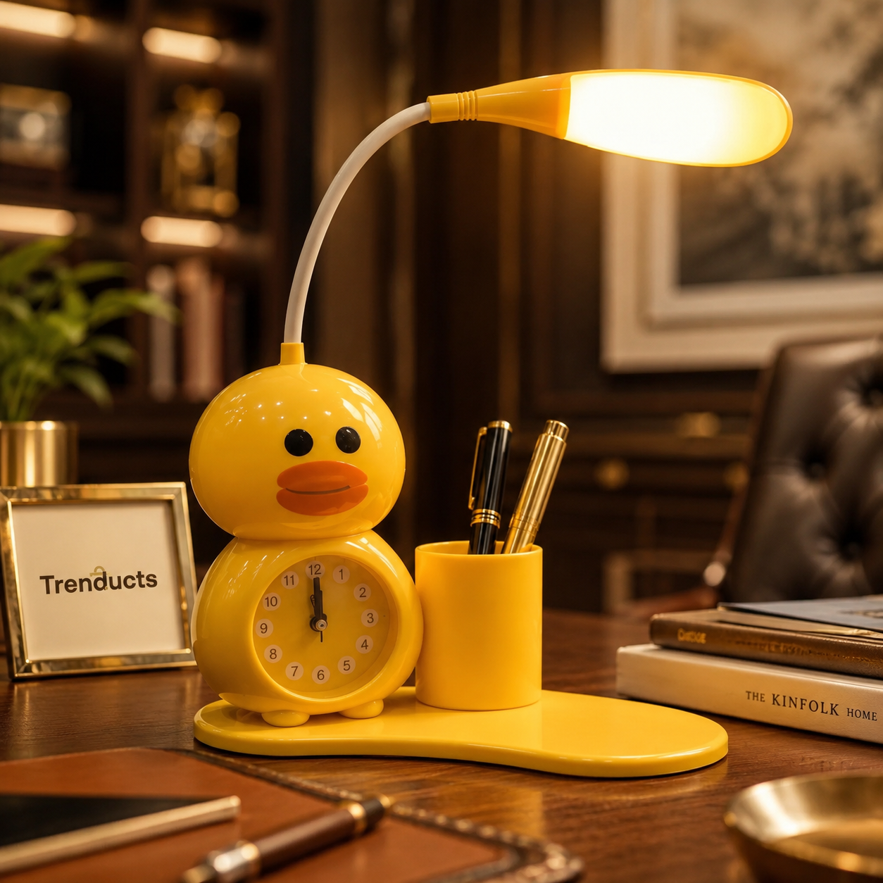 Duck Alarm Clock Desk Lamp with Pen Holder