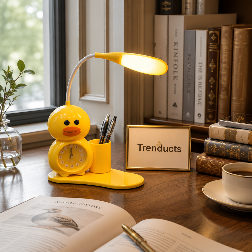 Duck Alarm Clock Desk Lamp with Pen Holder