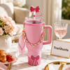 Stanley Tumbler Bow Accessories Set – Straw Topper, Silicone Boot & Scarf Handle