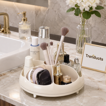 Rotating Cosmetic Organizer Tray - Makeup & Skincare Storage